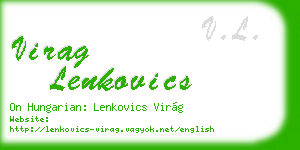 virag lenkovics business card